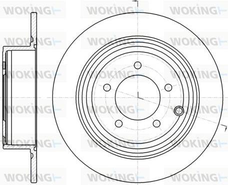 Woking D61290.00 - Тормозной диск autospares.lv