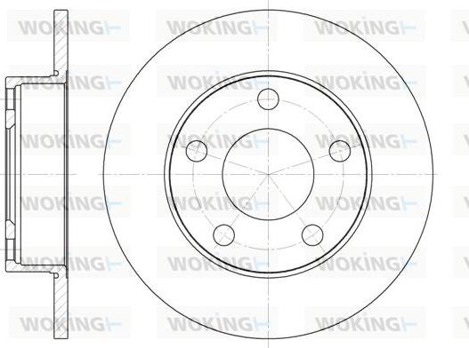 Woking D6124.00 - Тормозной диск autospares.lv