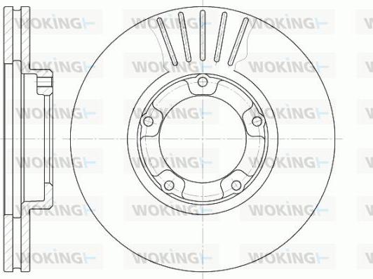 Woking D61247.10 - Тормозной диск autospares.lv