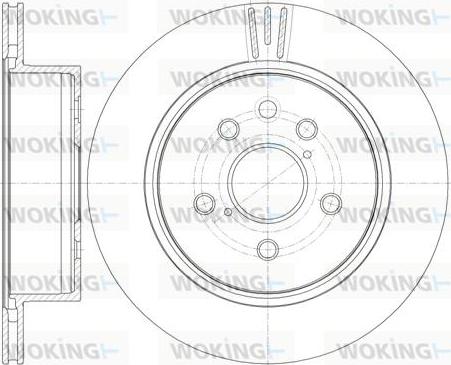 Woking D61255.10 - Тормозной диск autospares.lv