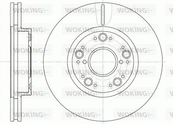 Woking D61251.10 - Тормозной диск autospares.lv