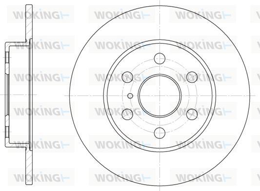 Woking D61258.00 - Тормозной диск autospares.lv
