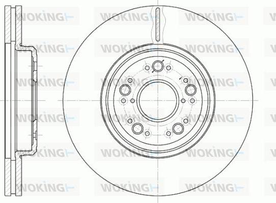 Woking D61252.10 - Тормозной диск autospares.lv