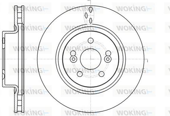 Woking D61264.10 - Тормозной диск autospares.lv