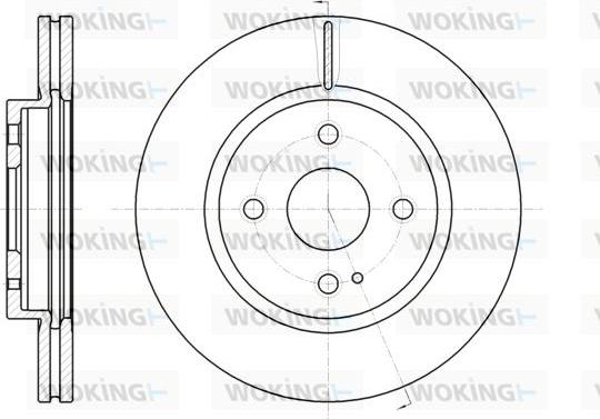 Woking D61266.10 - Тормозной диск autospares.lv