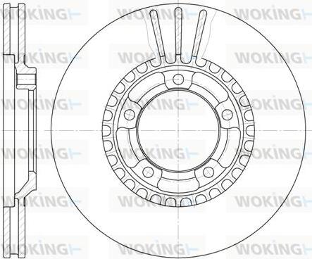 Woking D61260.10 - Тормозной диск autospares.lv