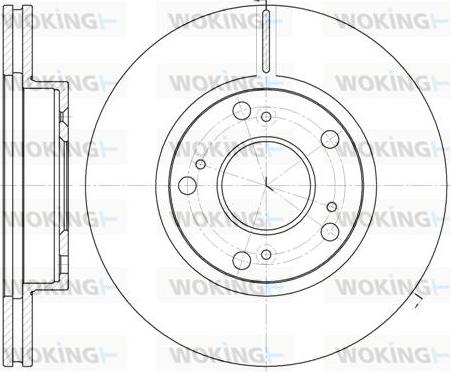 Woking D61263.10 - Тормозной диск autospares.lv