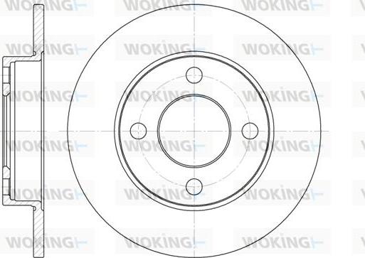 Woking D6120.00 - Тормозной диск autospares.lv