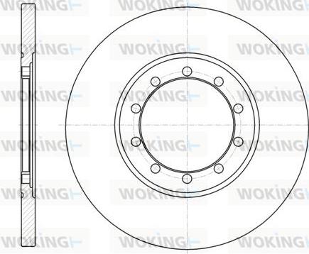 Woking D61201.00 - Тормозной диск autospares.lv