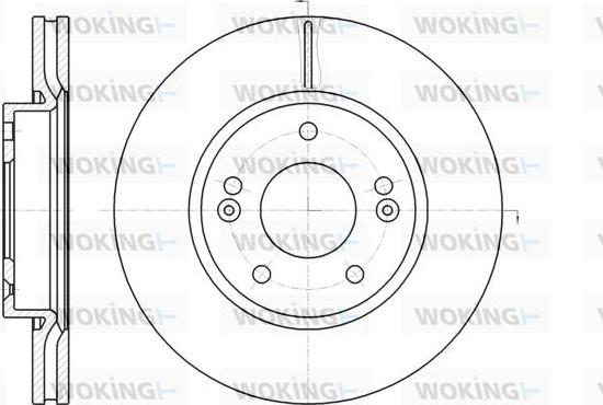 Woking D61208.10 - Тормозной диск autospares.lv