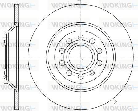 Woking D61207.00 - Тормозной диск autospares.lv