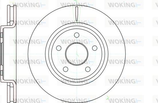 Woking D61210.10 - Тормозной диск autospares.lv