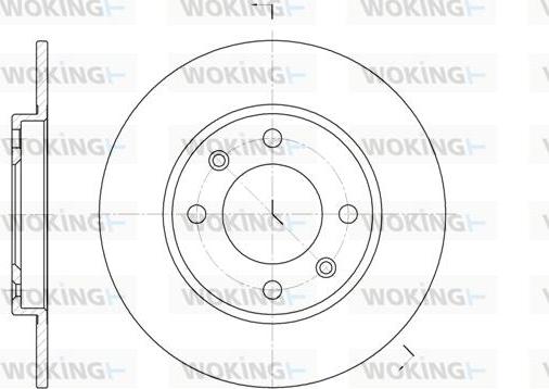 Woking D6128.00 - Тормозной диск autospares.lv