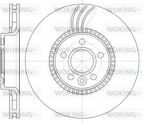 Woking D61280.10 - Тормозной диск autospares.lv