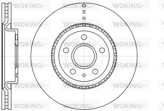 Woking D61283.10 - Тормозной диск autospares.lv