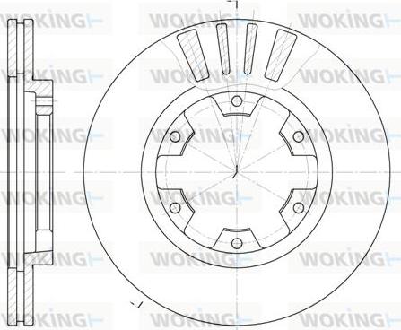 Woking D61239.10 - Тормозной диск autospares.lv