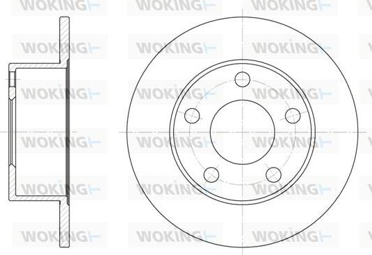 Woking D6123.00 - Тормозной диск autospares.lv