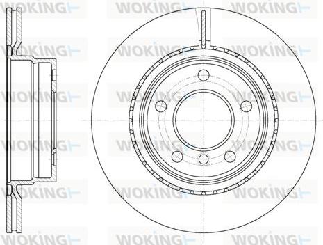 Woking D61231.10 - Тормозной диск autospares.lv