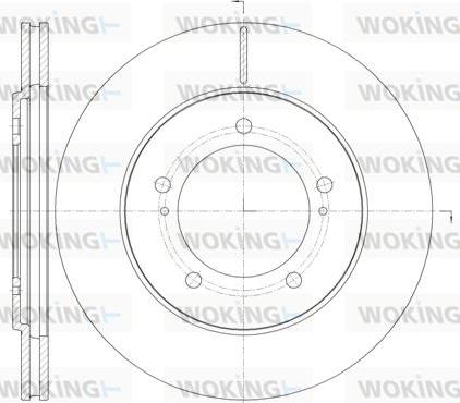 Woking D61233.10 - Тормозной диск autospares.lv