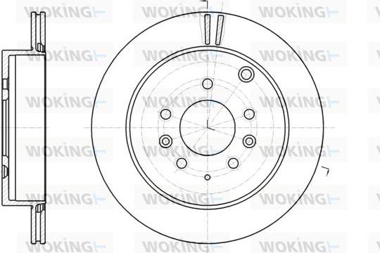 Woking D61237.10 - Тормозной диск autospares.lv