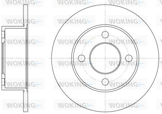 Woking D6122.00 - Тормозной диск autospares.lv