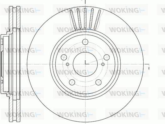Woking D61228.10 - Тормозной диск autospares.lv