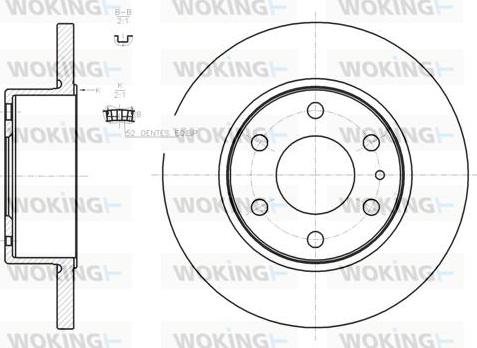 Woking D61274.00 - Тормозной диск autospares.lv