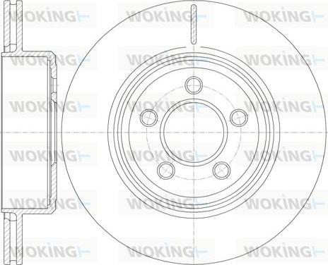 Woking D61270.10 - Тормозной диск autospares.lv