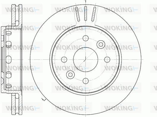 Woking D61272.10 - Тормозной диск autospares.lv