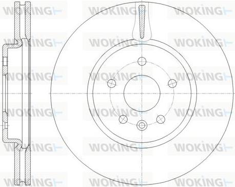 Woking D61794.10 - Тормозной диск autospares.lv