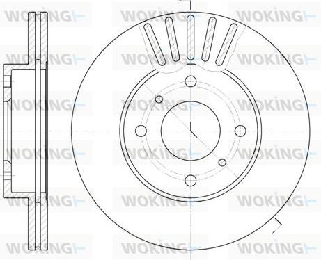 Woking D6179.10 - Тормозной диск autospares.lv