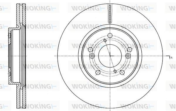 Woking D61754.10 - Тормозной диск autospares.lv