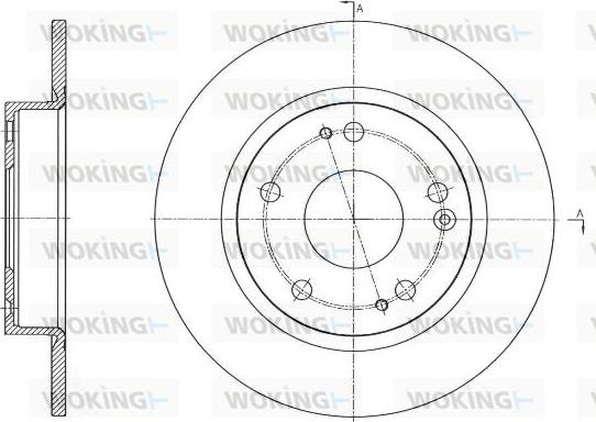 Woking D61756.00 - Тормозной диск autospares.lv