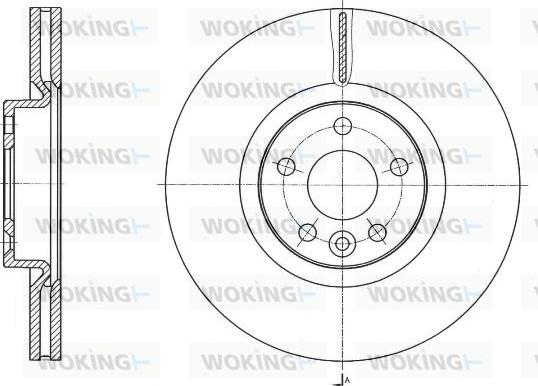 Woking D61764.10 - Тормозной диск autospares.lv