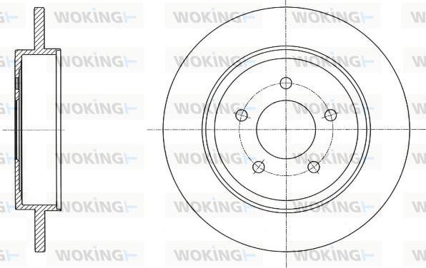 Woking D61719.00 - Тормозной диск autospares.lv