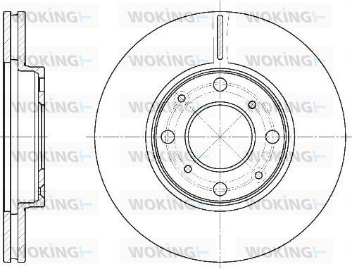 Woking D6844.10 - Тормозной диск autospares.lv