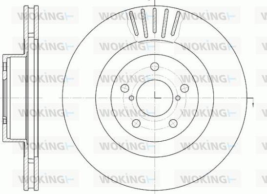 Woking D6816.10 - Тормозной диск autospares.lv