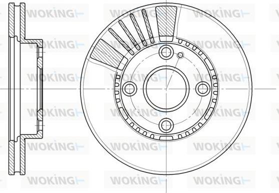 Woking D6834.10 - Тормозной диск autospares.lv