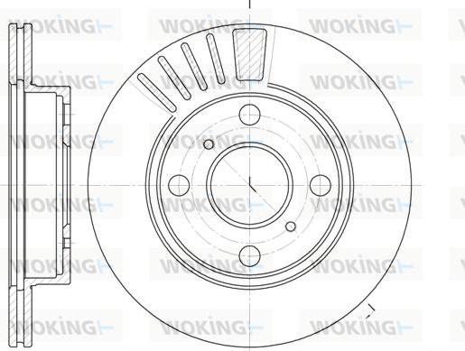 Woking D6825.10 - Тормозной диск autospares.lv