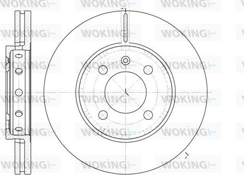 Woking D6826.10 - Тормозной диск autospares.lv