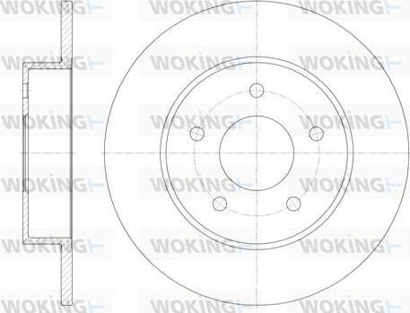 Woking D6820.00 - Тормозной диск autospares.lv