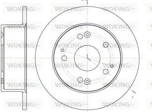 Woking D6875.00 - Тормозной диск autospares.lv