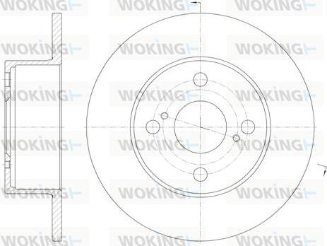 Woking D6871.00 - Тормозной диск autospares.lv