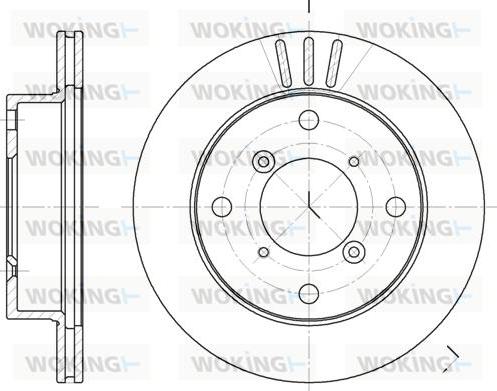 Woking D6399.10 - Тормозной диск autospares.lv