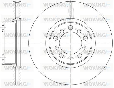 Woking D6345.10 - Тормозной диск autospares.lv