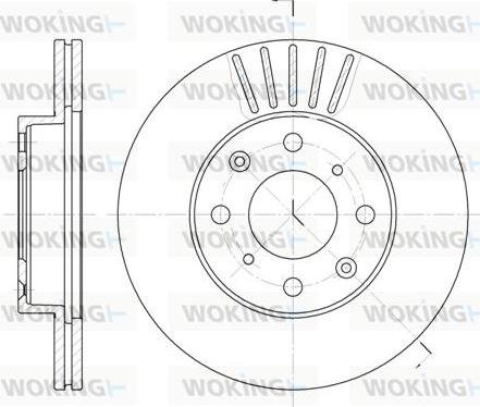 Woking D6369.10 - Тормозной диск autospares.lv