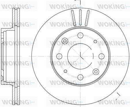 Woking D6368.10 - Тормозной диск autospares.lv