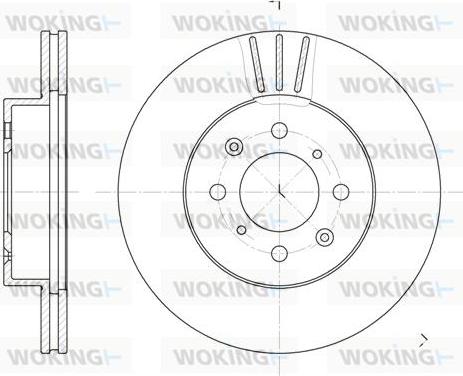 Woking D6367.10 - Тормозной диск autospares.lv