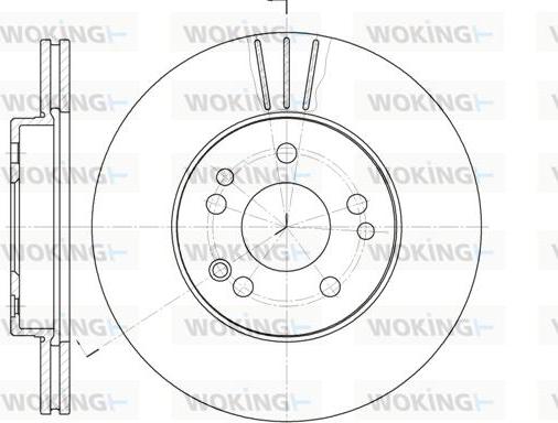 Woking D6314.10 - Тормозной диск autospares.lv