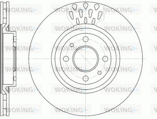 Woking D6315.10 - Тормозной диск autospares.lv